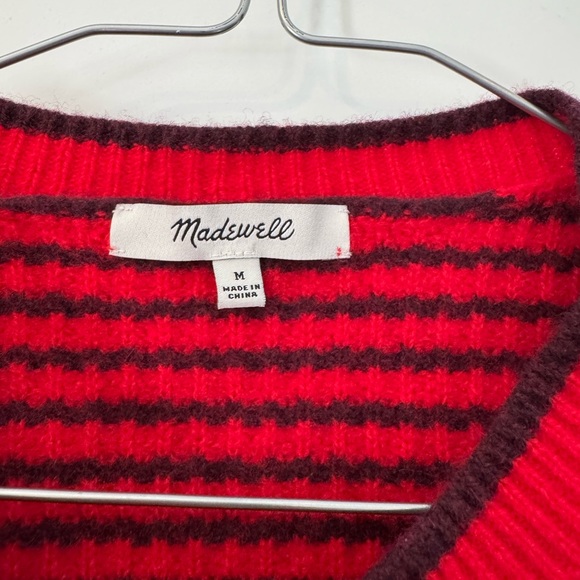 Madewell Red and Black Striped Sweater - Picture 2 of 4